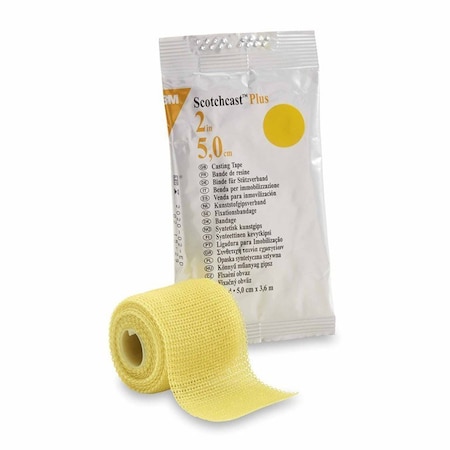 3M Scotchcast Cast Tape 2 Inch X 12 Foot Fiberglass / Resin Yellow, 10PK 82002Y